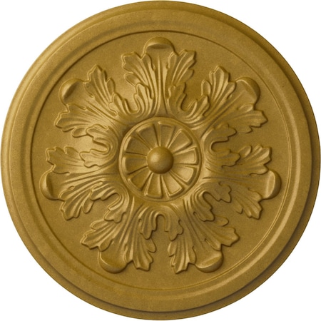 Ekena Millwork Legacy Acanthus Ceiling Medallion (Fits Canopies up to 3 1/2"), 12 3/4"OD x 7/8"P, Pharaohs Gold CM12LEPGS
